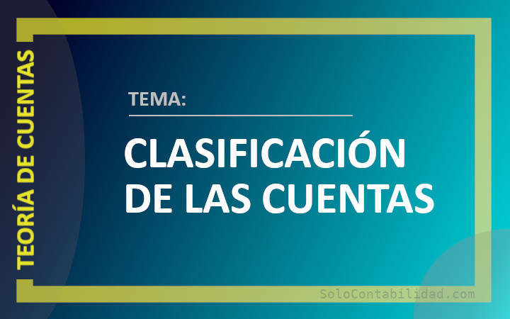 Clasificación de las cuentas - banner