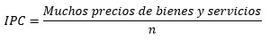 Índice de precios al consumidor fórmula