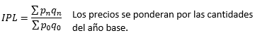 Índices Ponderados de Precios. Fórmula de Laspeyres, números índice, solocontabilidad.com
