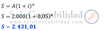 Valor acumulado, valor final - Matemáticas financieras, soluciones problemas ejercicios - lista de problemas 9. www.solocontabilidad.com