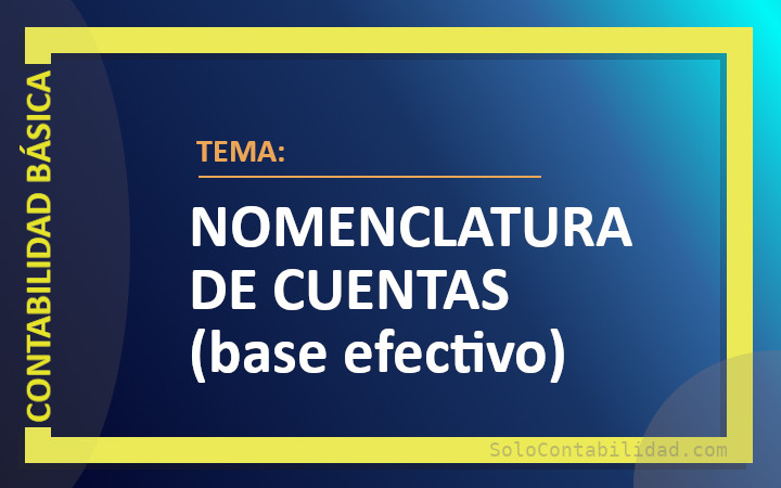 Nomenclatura de cuentas - Banner