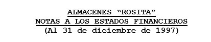 Notas a los estados financieros - ejemplo Notas a los estados financieros - ejemplo