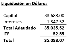 Liquidación en dólares, Práctica - Préstamos a Plazo Fijo - Moneda Extranjera - Contabilidad Bancaria - SoloContabilidad.com